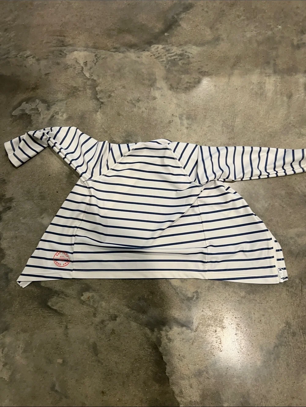 GAP White and Navy Striped Kids Long-Sleeve jacket